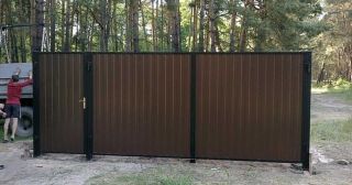 Купить распашные ворота из профнастила Краснотурьинск, цена от 2695 руб.